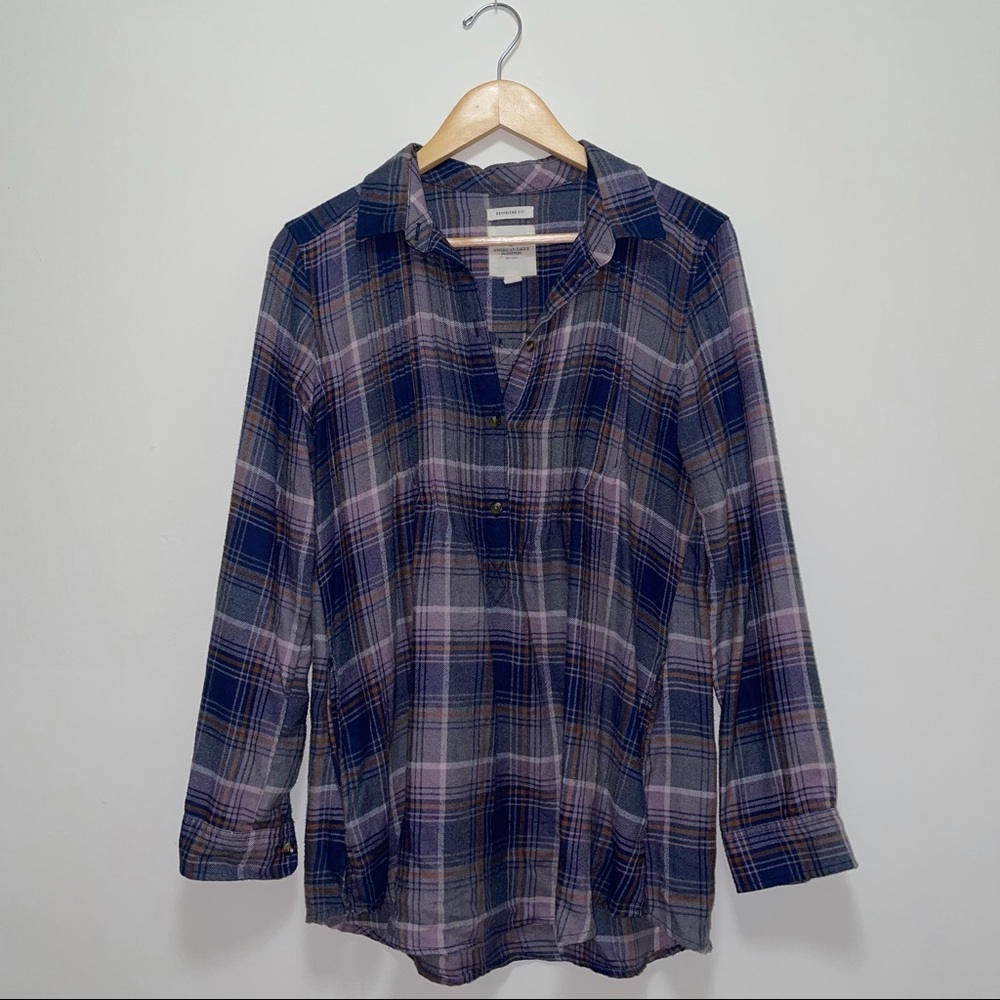 American Eagle Boyfriend Fit Babydoll Flannel